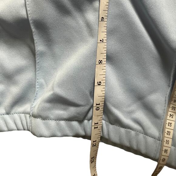 Vintage Light Blue Polyester Straight Leg Pants 29W Retro Minimalist Style - Picture 6 of 7